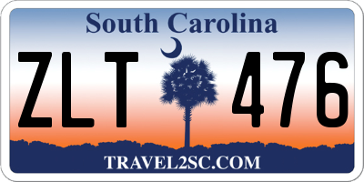 SC license plate ZLT476