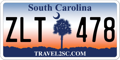 SC license plate ZLT478