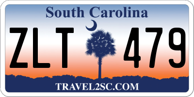 SC license plate ZLT479