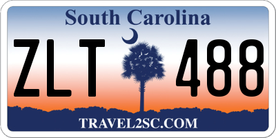 SC license plate ZLT488