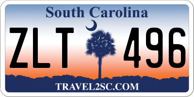 SC license plate ZLT496