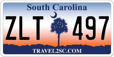 SC license plate ZLT497