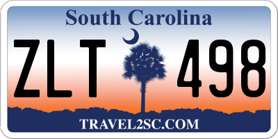 SC license plate ZLT498