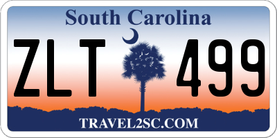SC license plate ZLT499