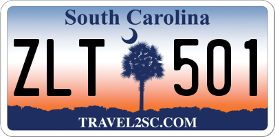 SC license plate ZLT501