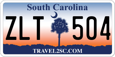 SC license plate ZLT504
