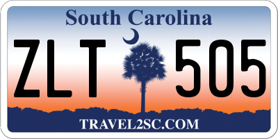 SC license plate ZLT505
