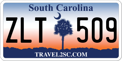 SC license plate ZLT509