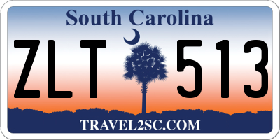 SC license plate ZLT513