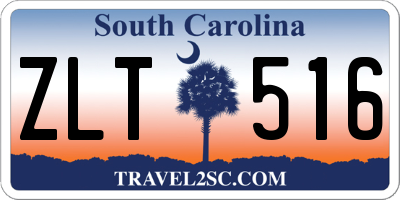 SC license plate ZLT516