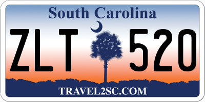 SC license plate ZLT520