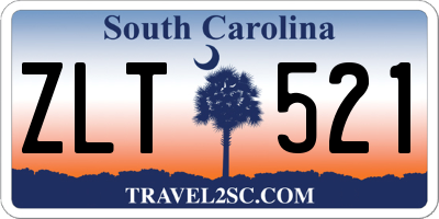 SC license plate ZLT521
