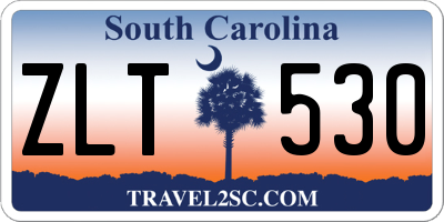 SC license plate ZLT530