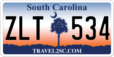 SC license plate ZLT534