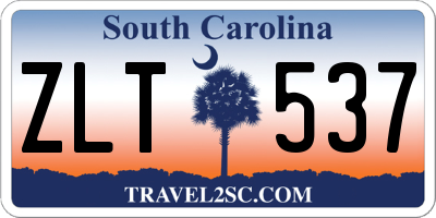 SC license plate ZLT537