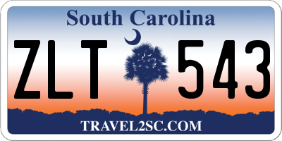 SC license plate ZLT543
