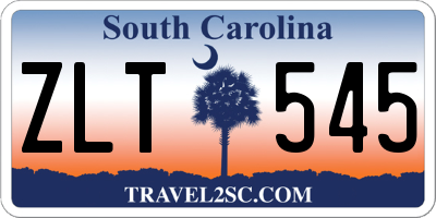 SC license plate ZLT545