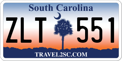 SC license plate ZLT551