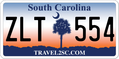 SC license plate ZLT554