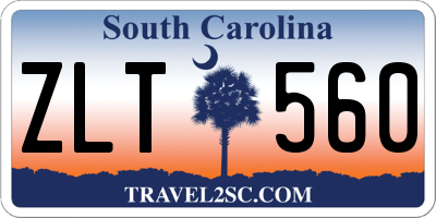 SC license plate ZLT560