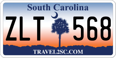 SC license plate ZLT568