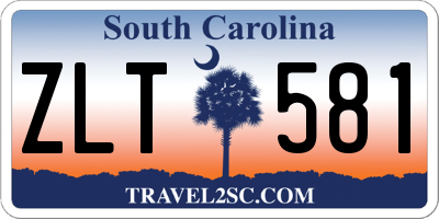 SC license plate ZLT581