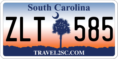 SC license plate ZLT585