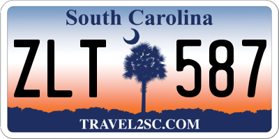 SC license plate ZLT587
