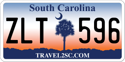 SC license plate ZLT596