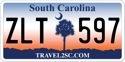 SC license plate ZLT597