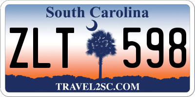 SC license plate ZLT598