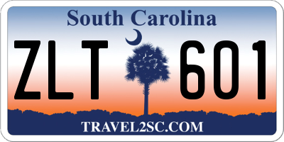SC license plate ZLT601