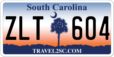 SC license plate ZLT604