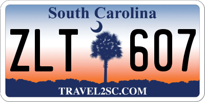 SC license plate ZLT607