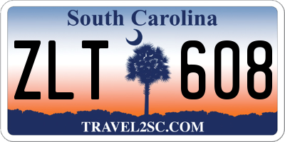 SC license plate ZLT608