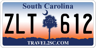 SC license plate ZLT612