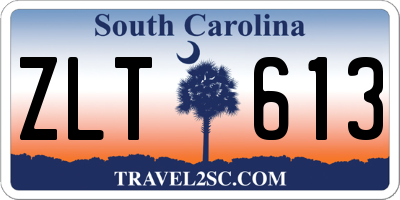 SC license plate ZLT613