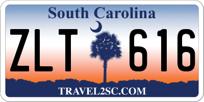 SC license plate ZLT616