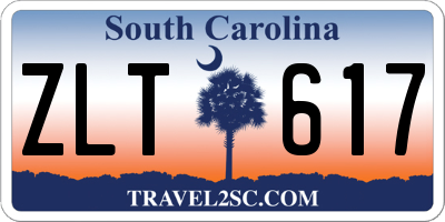 SC license plate ZLT617