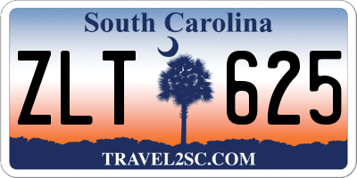 SC license plate ZLT625
