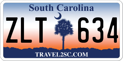 SC license plate ZLT634