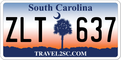 SC license plate ZLT637