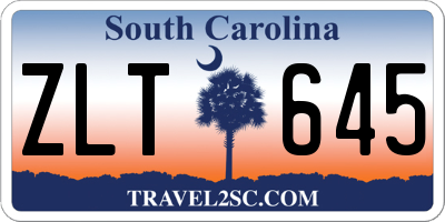 SC license plate ZLT645