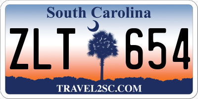 SC license plate ZLT654