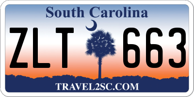 SC license plate ZLT663