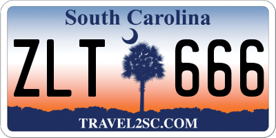 SC license plate ZLT666
