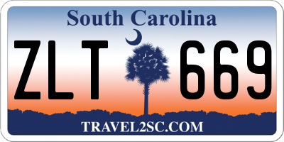 SC license plate ZLT669