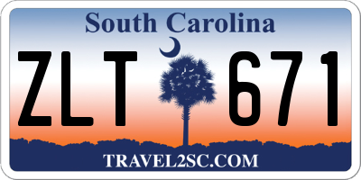 SC license plate ZLT671