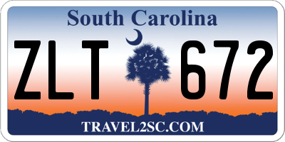 SC license plate ZLT672