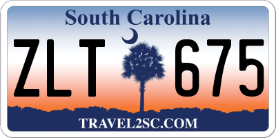 SC license plate ZLT675